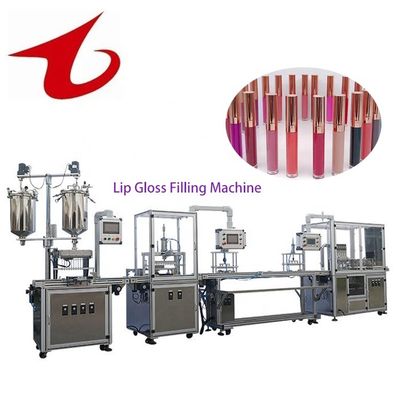 qualidade  Small Volume 20L Cosmetic Cosmetic Tube Lip Gloss Viscous Liquid Filling Machine fábrica