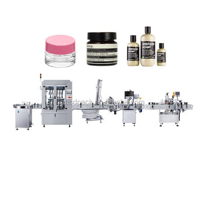 qualidade  CE Standard Automatic Emulsion Production Line Small Cream Products Flling Filling Capping Labeling Machine With Video fábrica